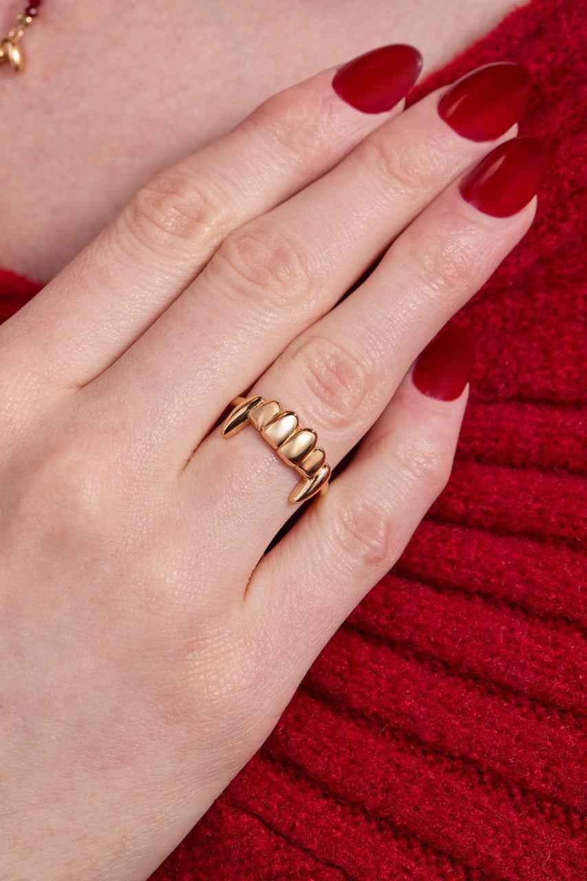 Vampire Teeth Fangs Ring