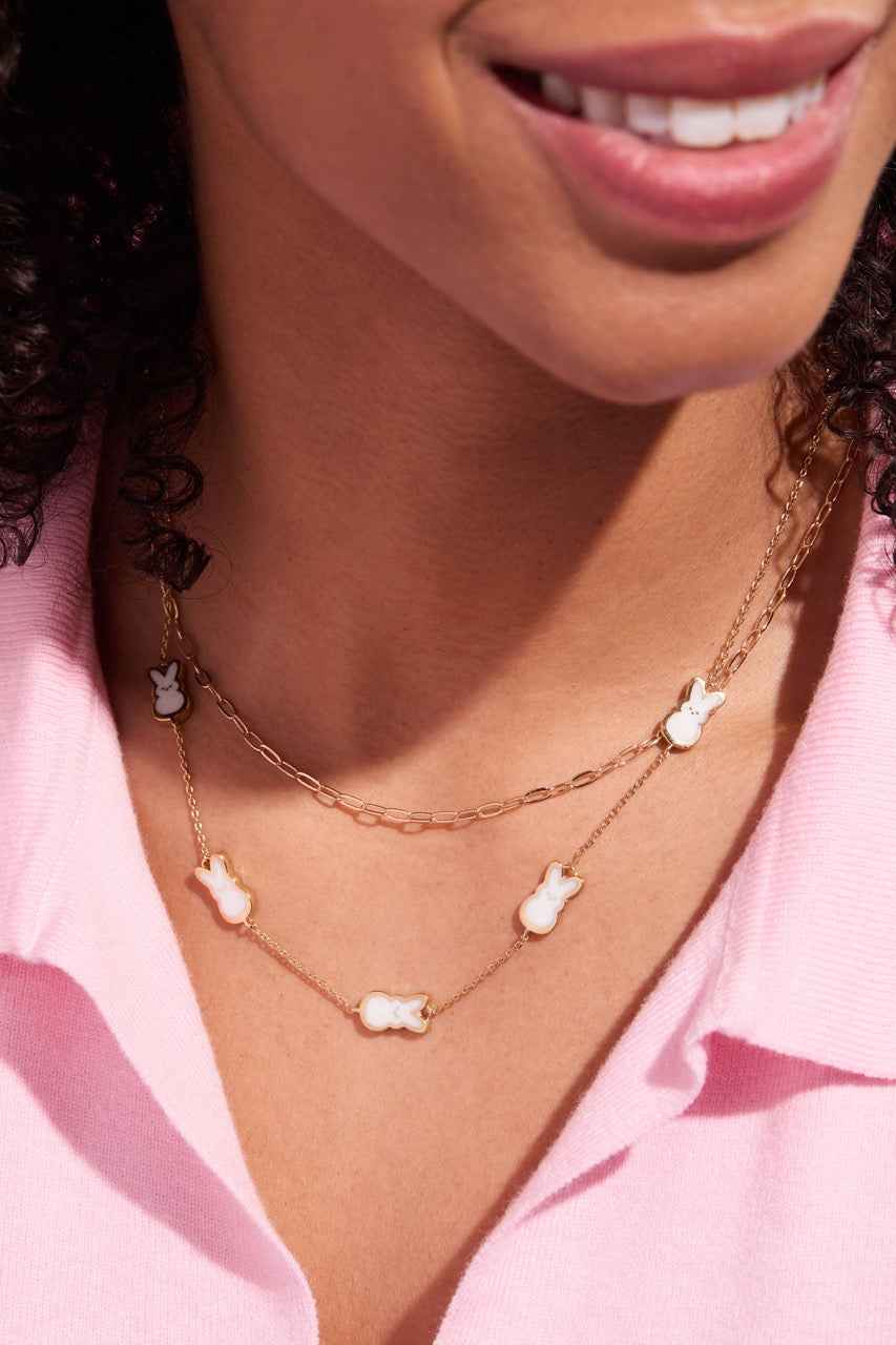 PEEPS® Pearlized Bunny Charm Necklace
