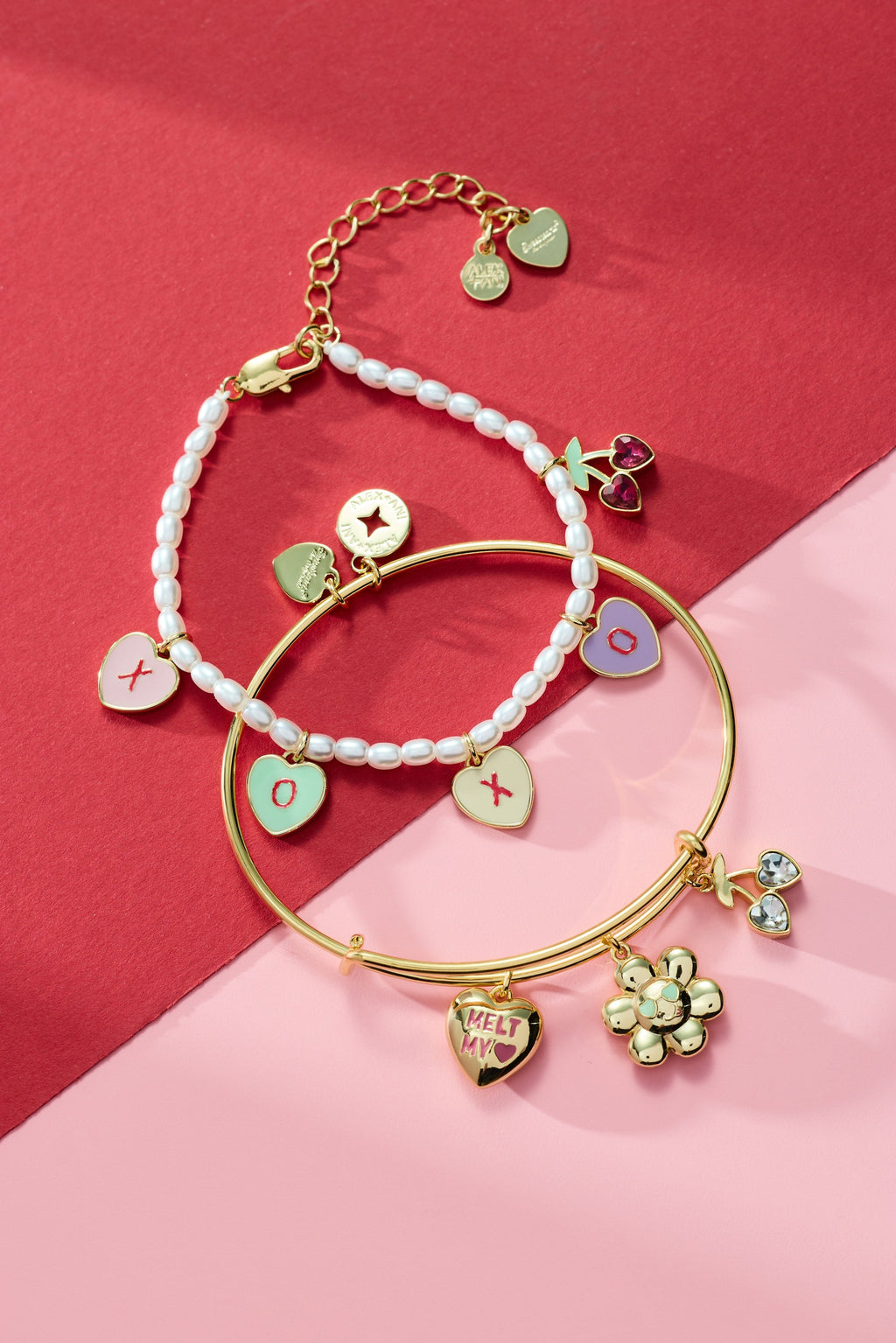 Sweethearts® ‘XOXO’ Heart Charm Beaded Pearl Bracelet