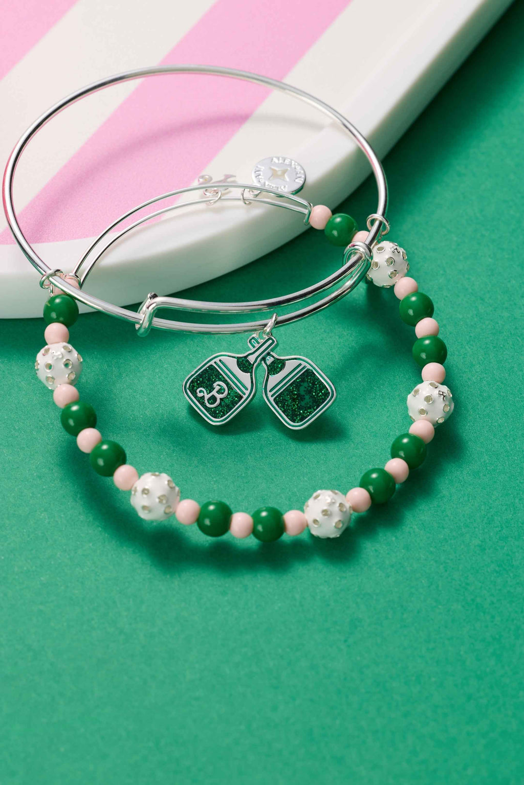 Barbie™ Pickleball Beaded Charm Bangle