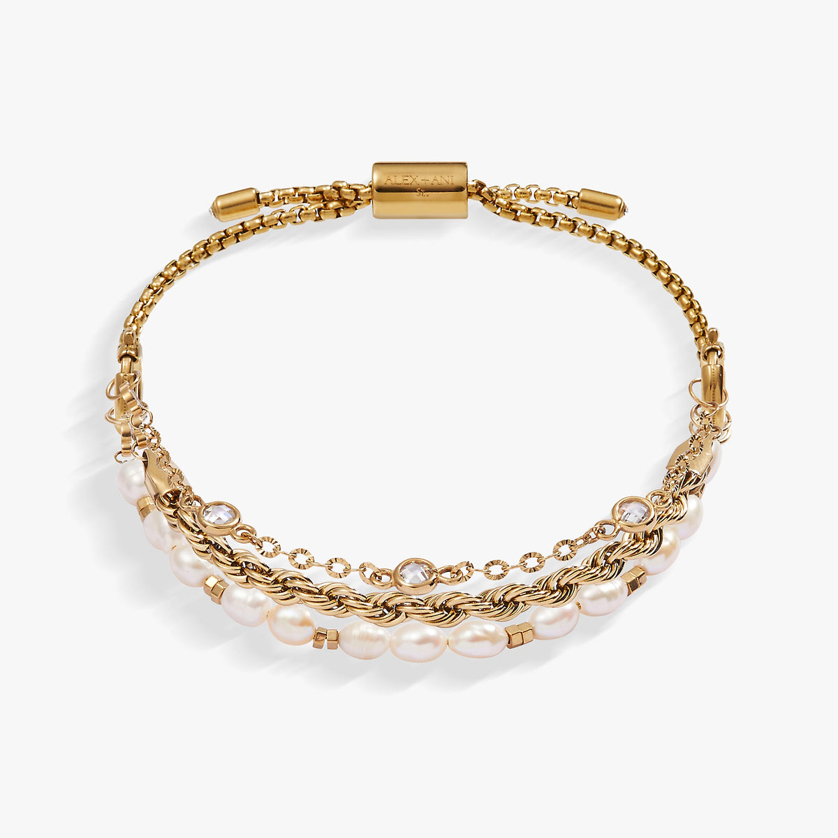 Crystal + Pearl Stranded™ Bracelet Set