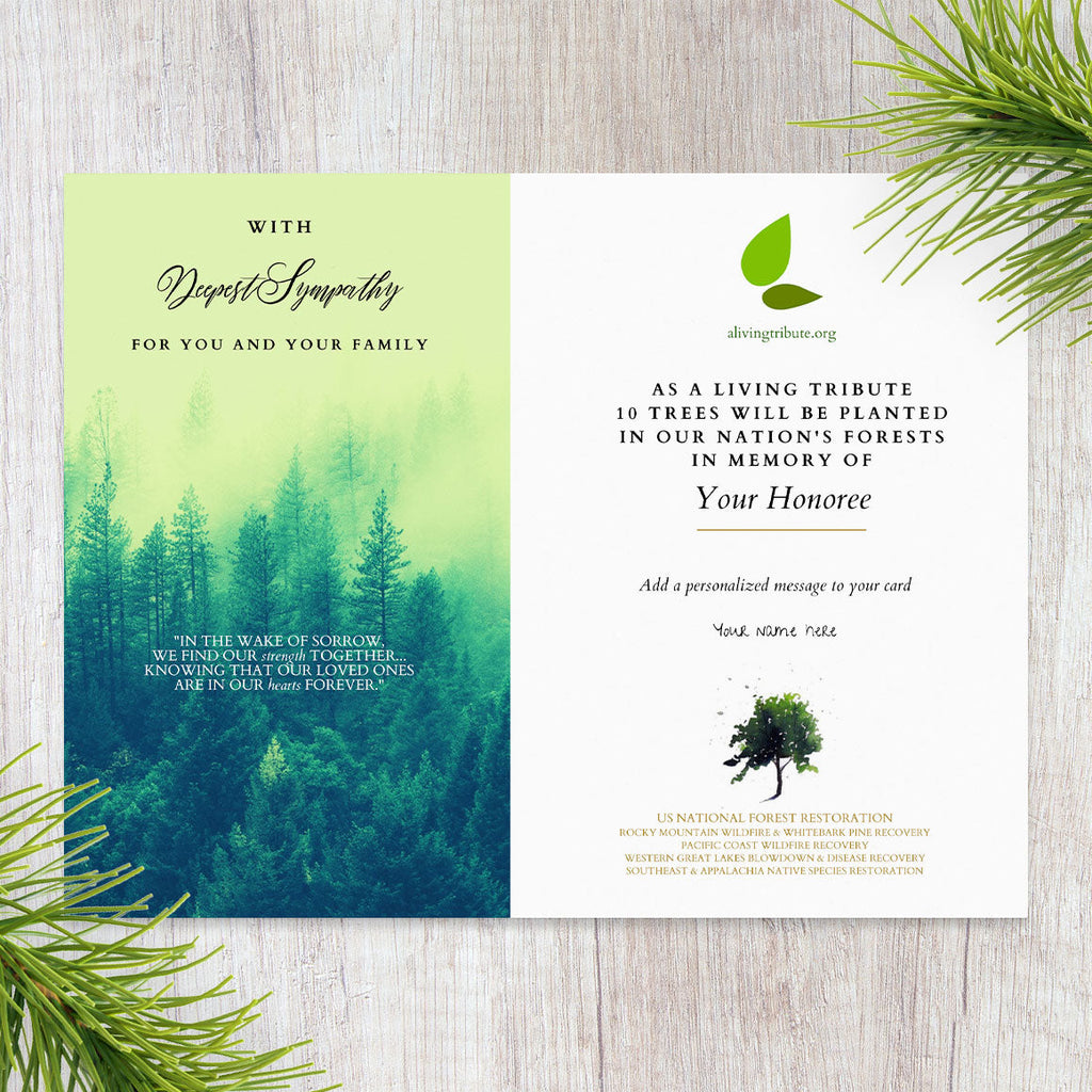 Plant-a-Tree Sympathy Card - Plant a Tree in Memory of a Loved One