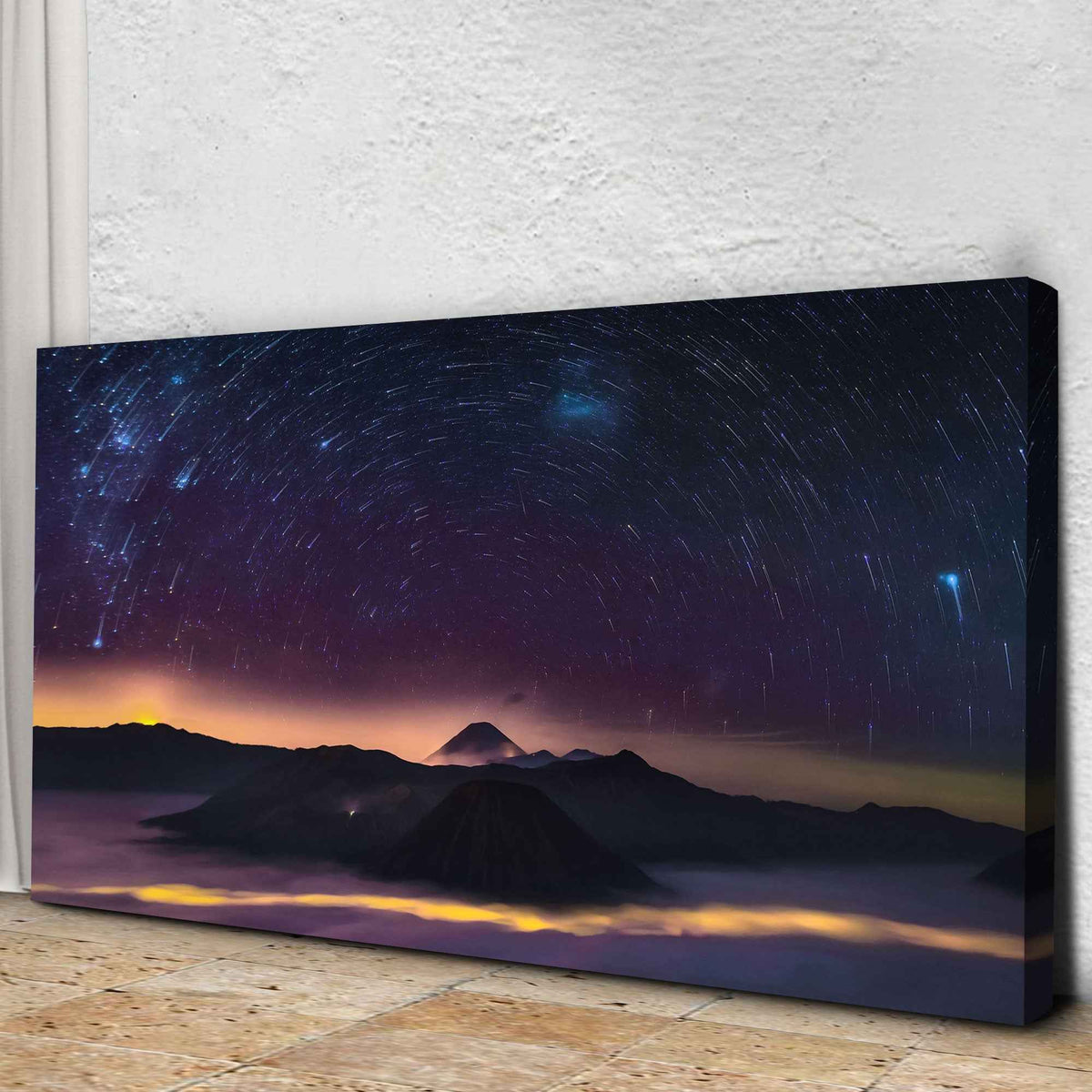 Majestic Starry Night Sky Canvas Wall Art