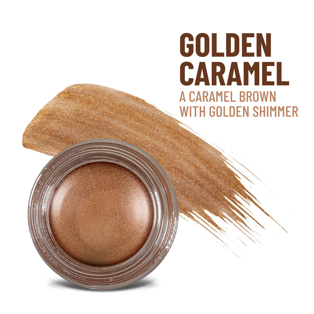 Golden Caramel Any Wear Creme - A Waterproof Multi-tasking creme to powder product for eyes, cheeks & lips. Can be worn anywhere