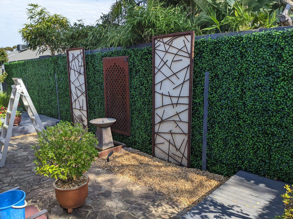 Jasmine Artificial Vertical Garden Green Wall Panel 40×40in 11 SQ FT – UV Resistant – Commercial Grade