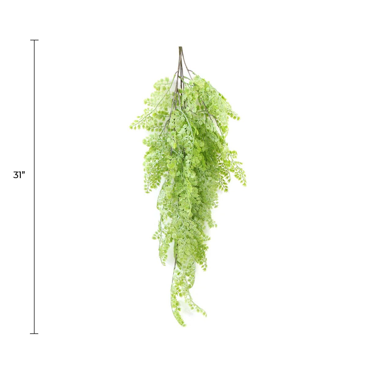 Light Green Maidenhair Fern Artificial Hanging Plant 31in – UV Resistant