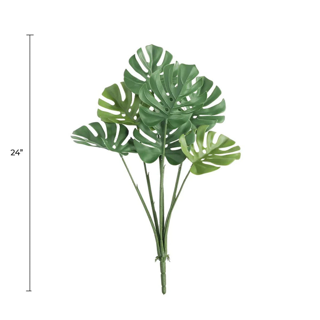 Monstera Split Leaf Philodendron Artificial Plant Stem 24in – UV Resistant