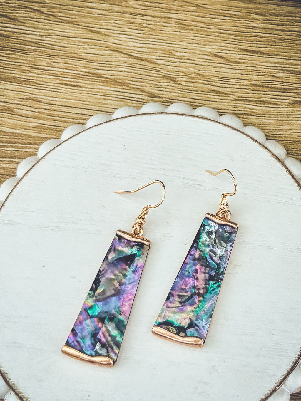 Beautiful Gold and Shell Earrings