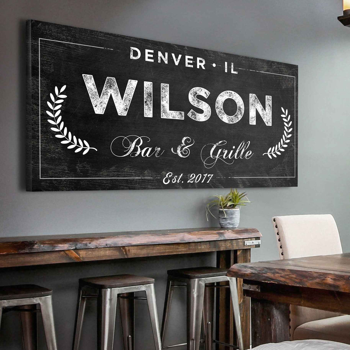 Bar and Grill Sign IV