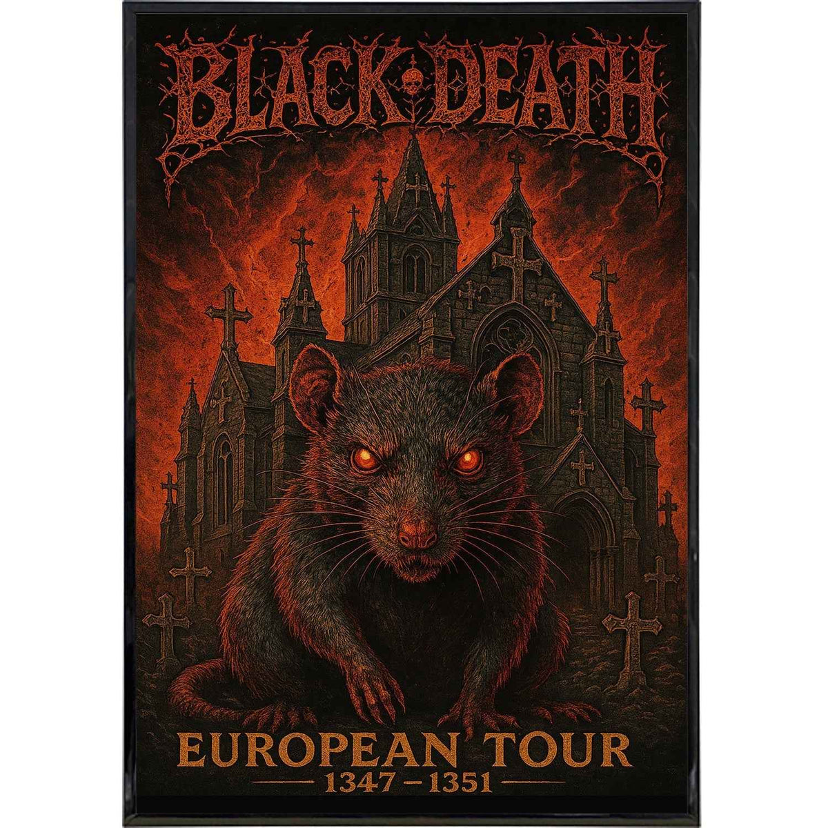 Black Death European Tour Poster Print