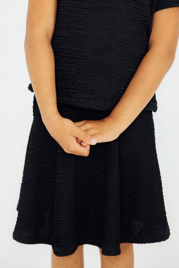 Black Scrunchy Twirl Skort