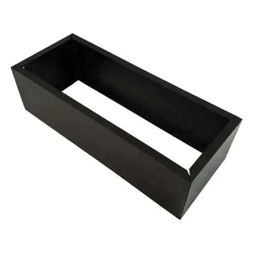 Black Metal Planter Medium – For Artificial Boxwood Hedges