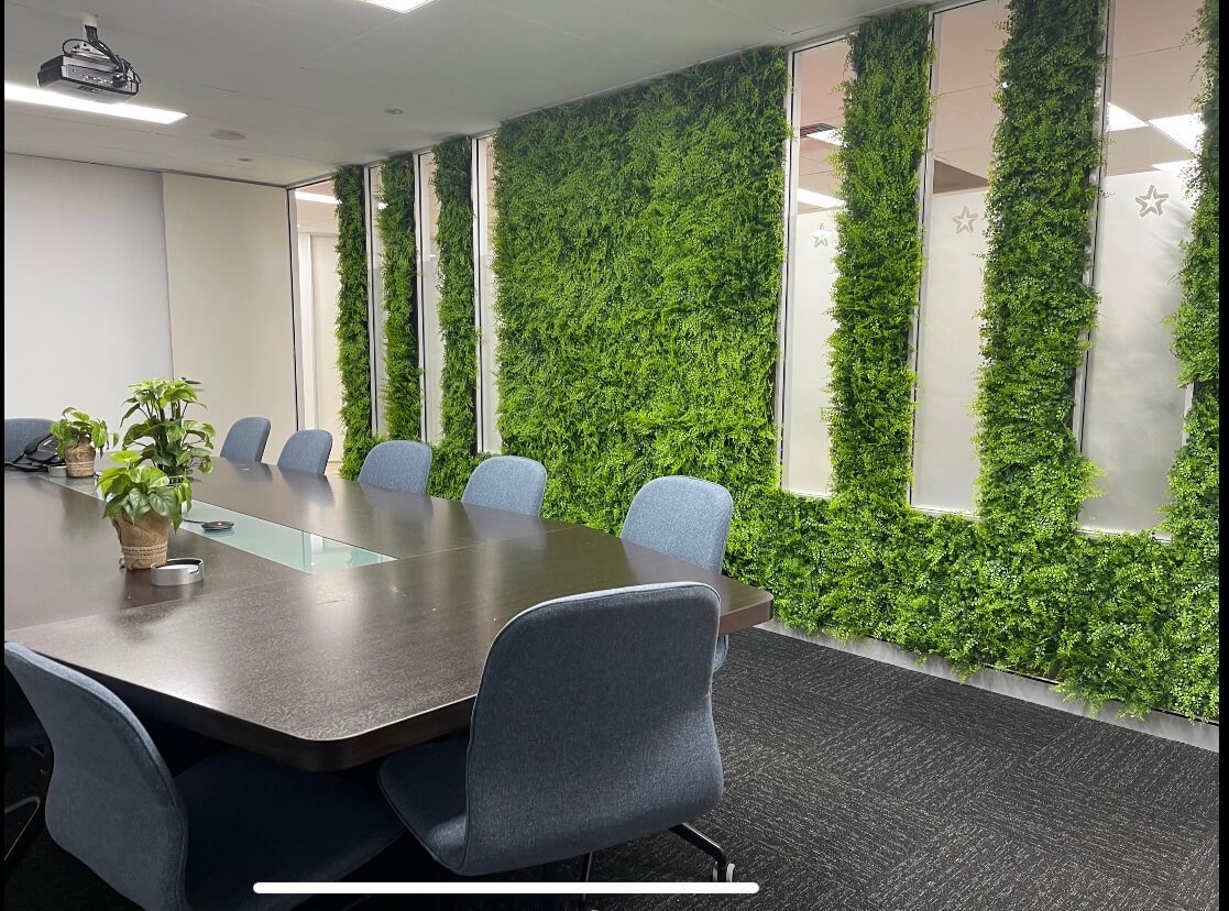 Lush Fern Artificial Vertical Garden Green Wall Panel 40×40in 11 SQ FT – UV Resistant – Commercial Grade