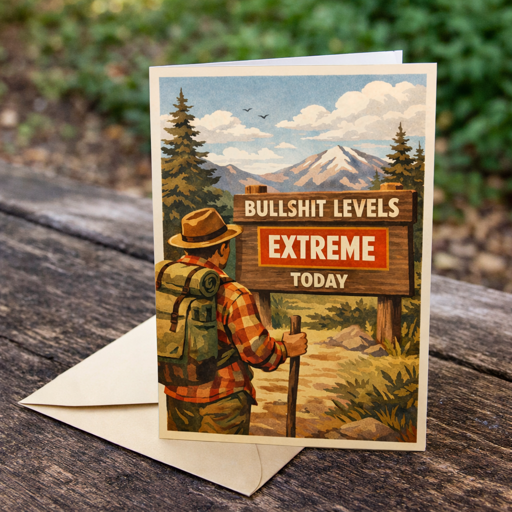 Bullshit Levels Extreme Today Card
