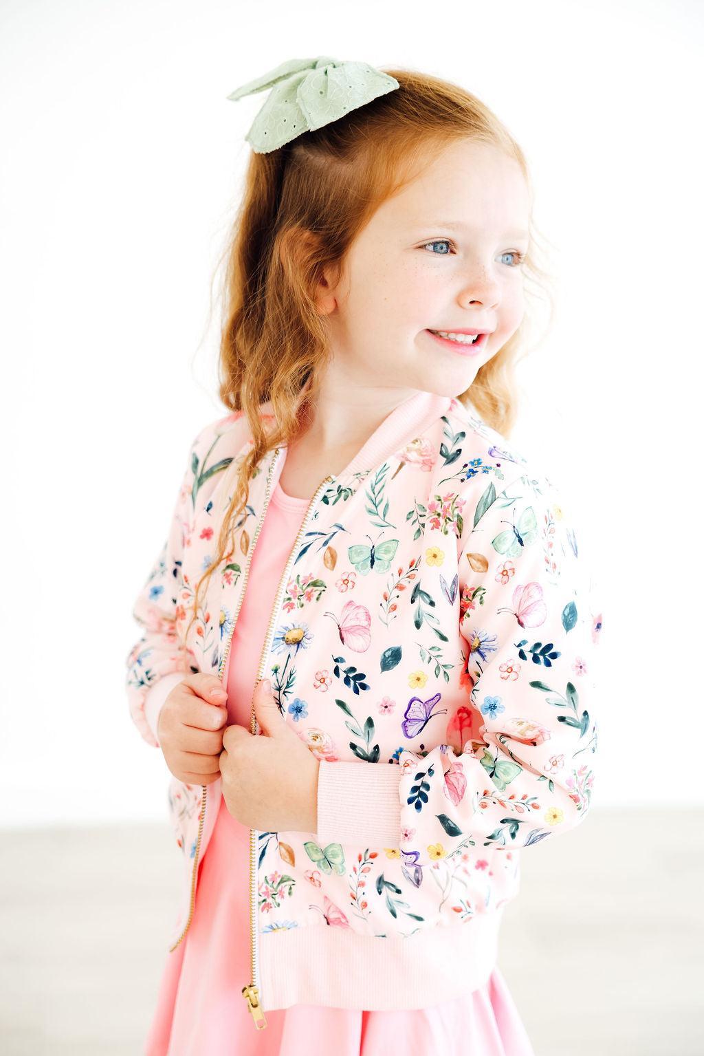 Butterfly Meadows Satin Jacket
