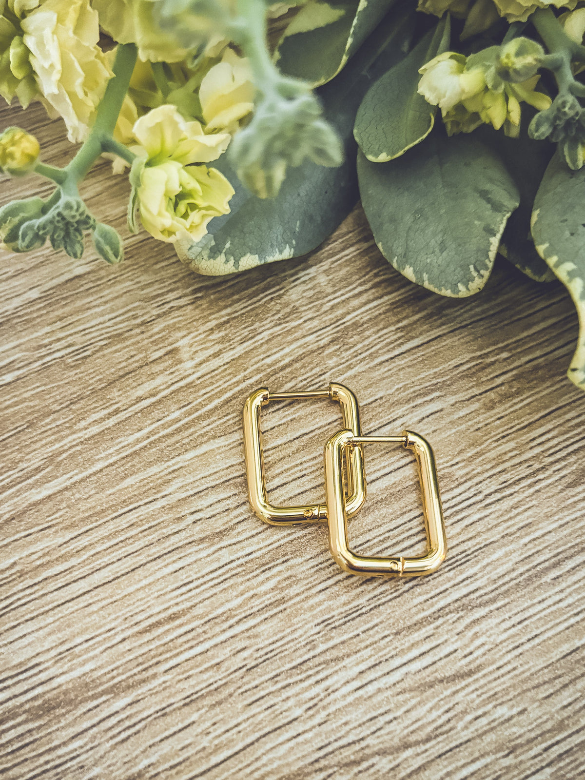 Beautiful Gold or Silver Everyday Square Earrings