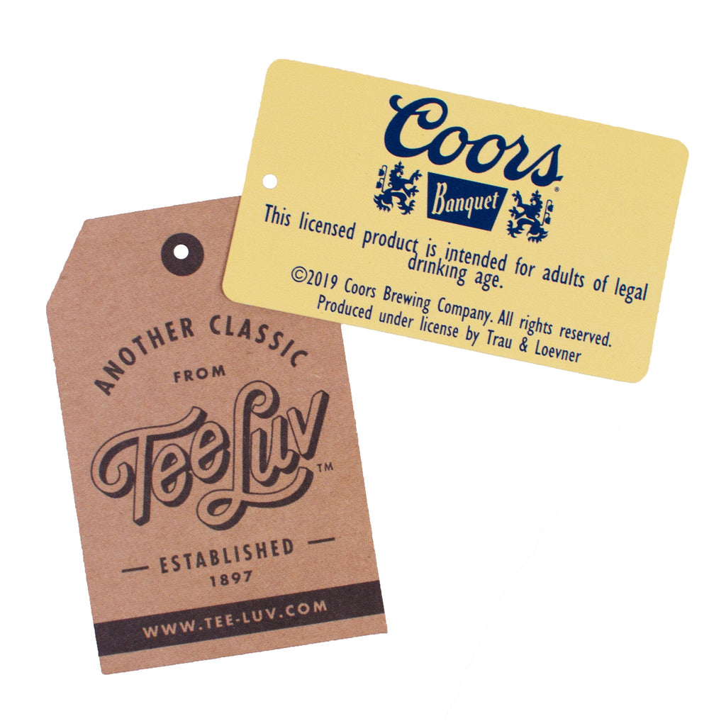Original Coors Rodeo Legend Double Sided Beer Logo T-Shirt - Cream