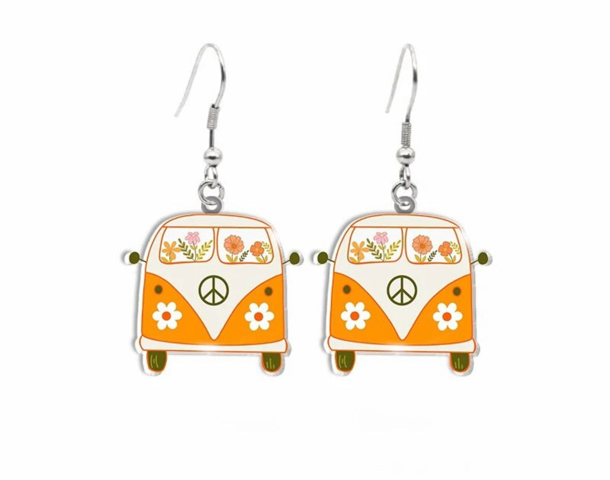 Adorable Vintage Van Earrings