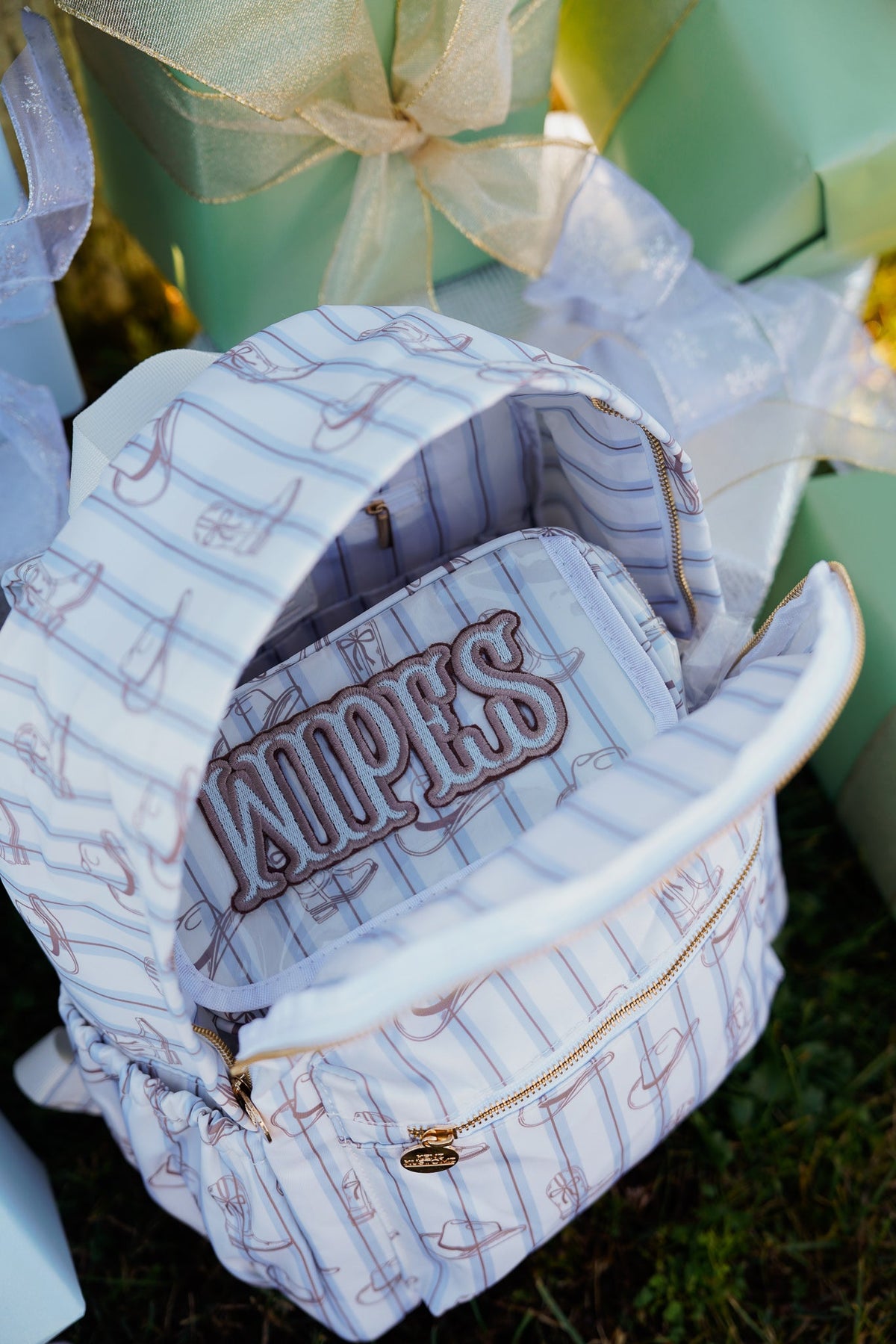 Wipes Pouch - Western Blues Clear Coat Bag