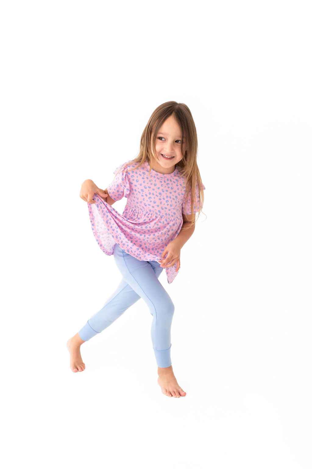 Lillian Leopard Bamboo Peplum Top