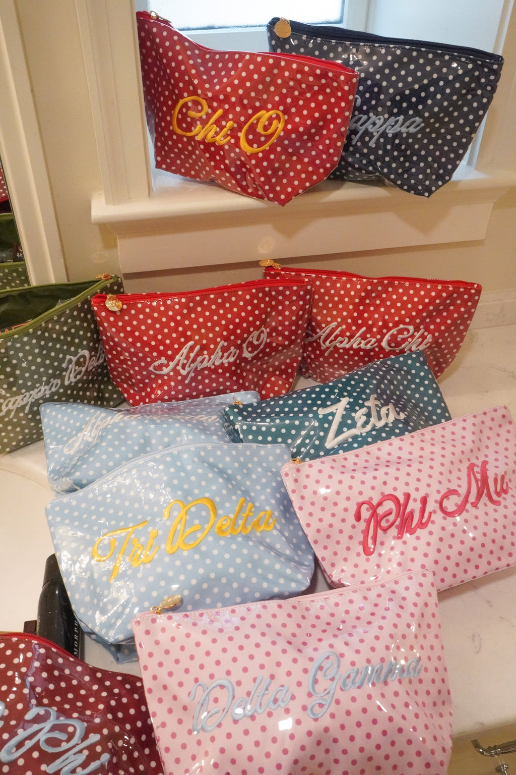 Sorority Greek Clear Coat Toiletry Bag