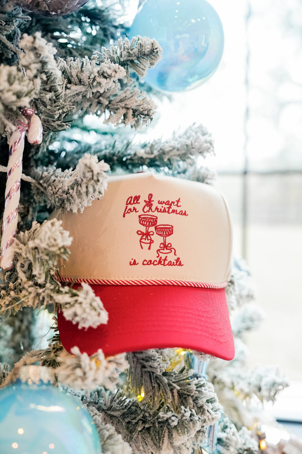 All I Want for Christmas is Cocktails - Red Vintage Trucker Hat