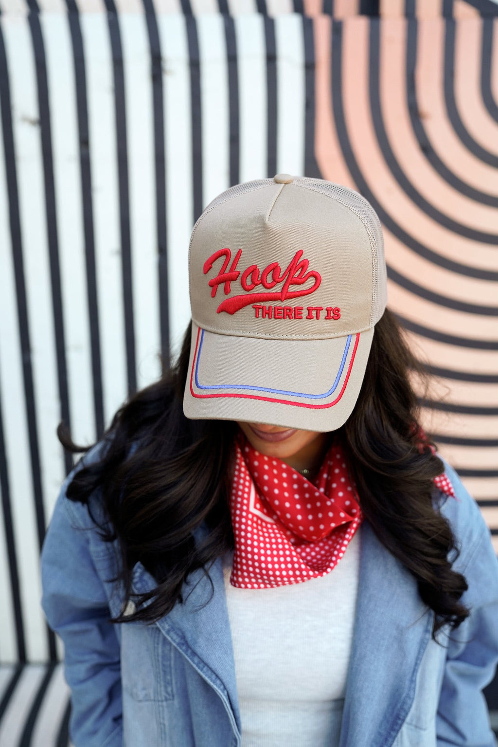 Hoop there it is - Tan Vintage Trucker Hat