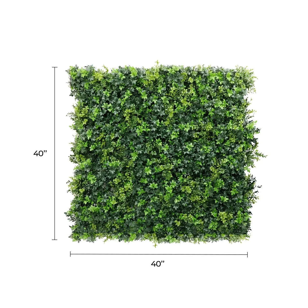 Mixed Green Ultra Dense Boxwood Artificial Vertical Garden Green Wall Panel 40×40in 11 SQ FT – NFPA 701 Certified – Metal Backed – UV Resistant – Commercial Grade