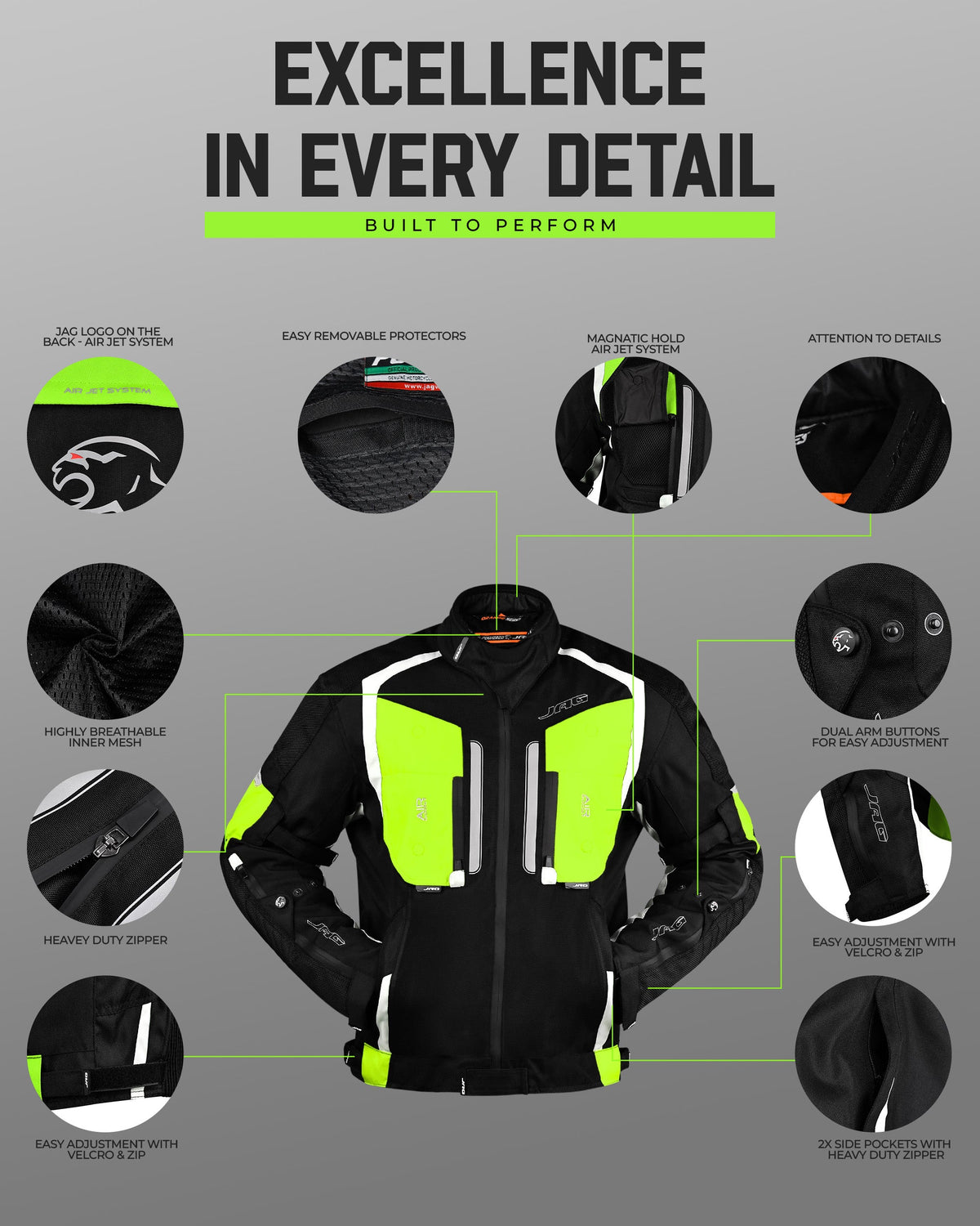 Storm Motorcycle Protective Jacket | Black | All Seasons Jacket
