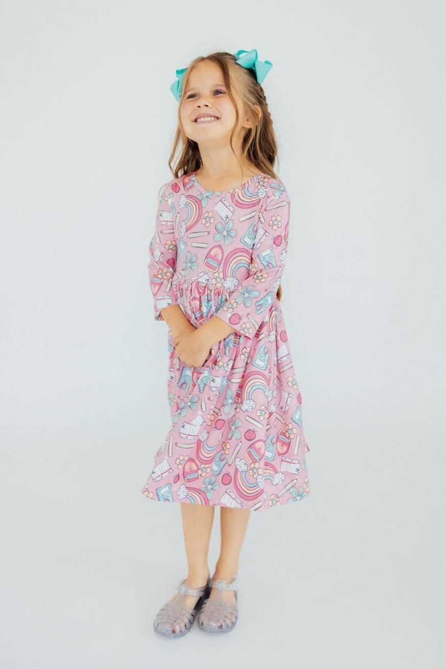 SALE Dream Big Little One 3/4 Pocket Twirl Dress