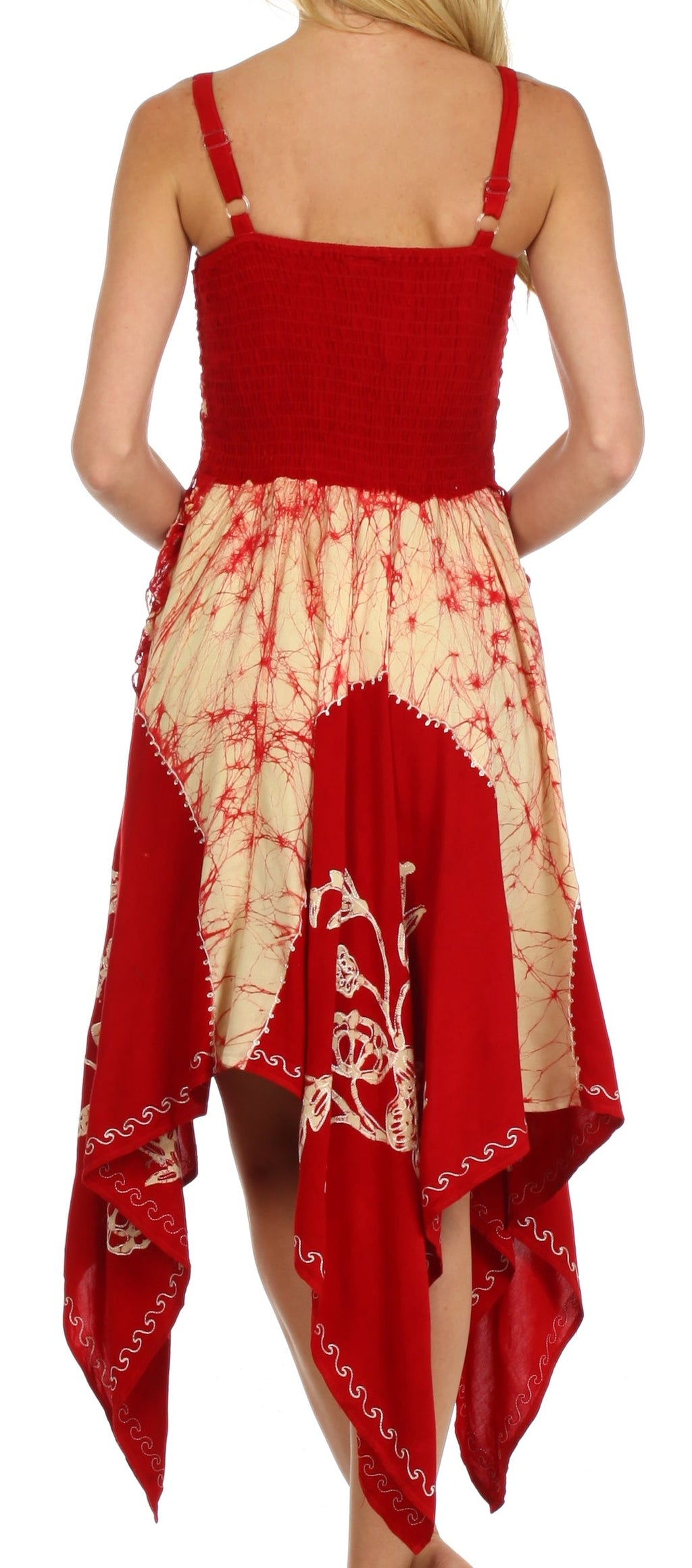 Sakkas Amara Batik Handkerchief Hem Dress