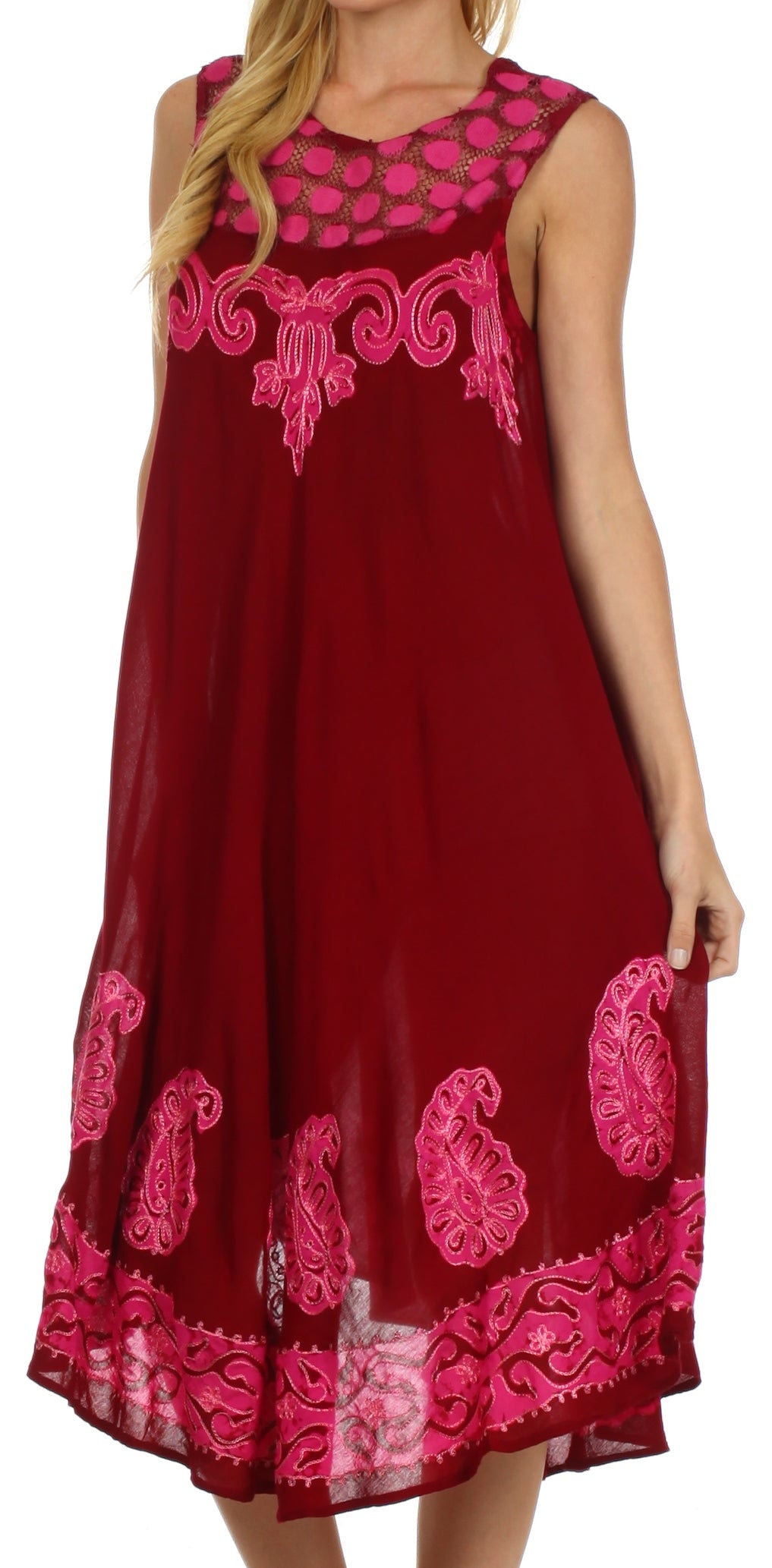 Sakkas Zayna Embroidered Caftan Dress