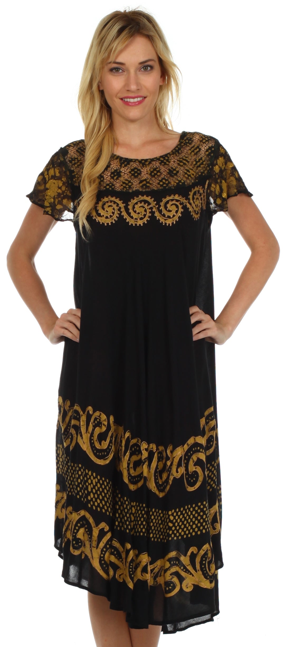 Sakkas Calista Embroidered Caftan Dress