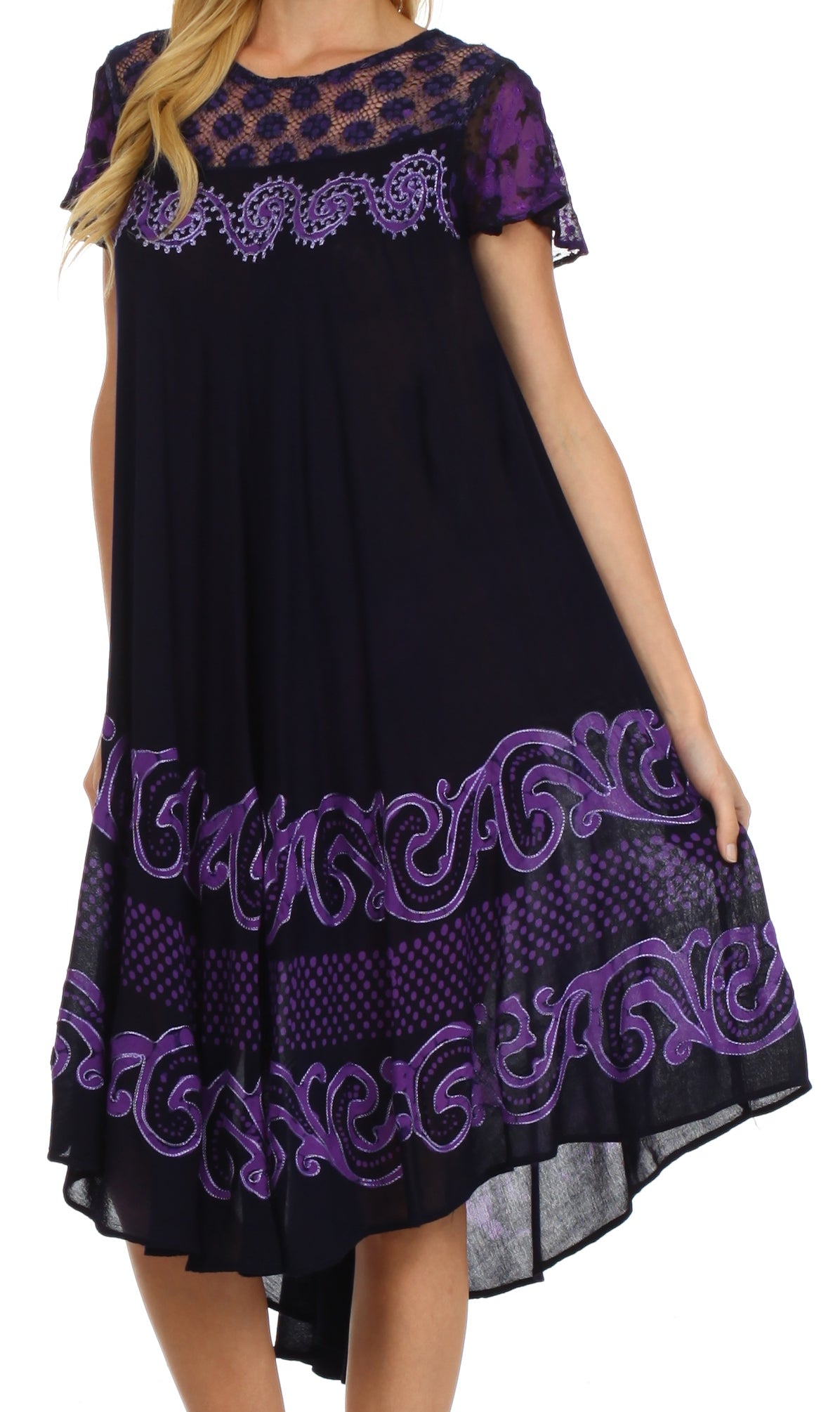 Sakkas Calista Embroidered Caftan Dress