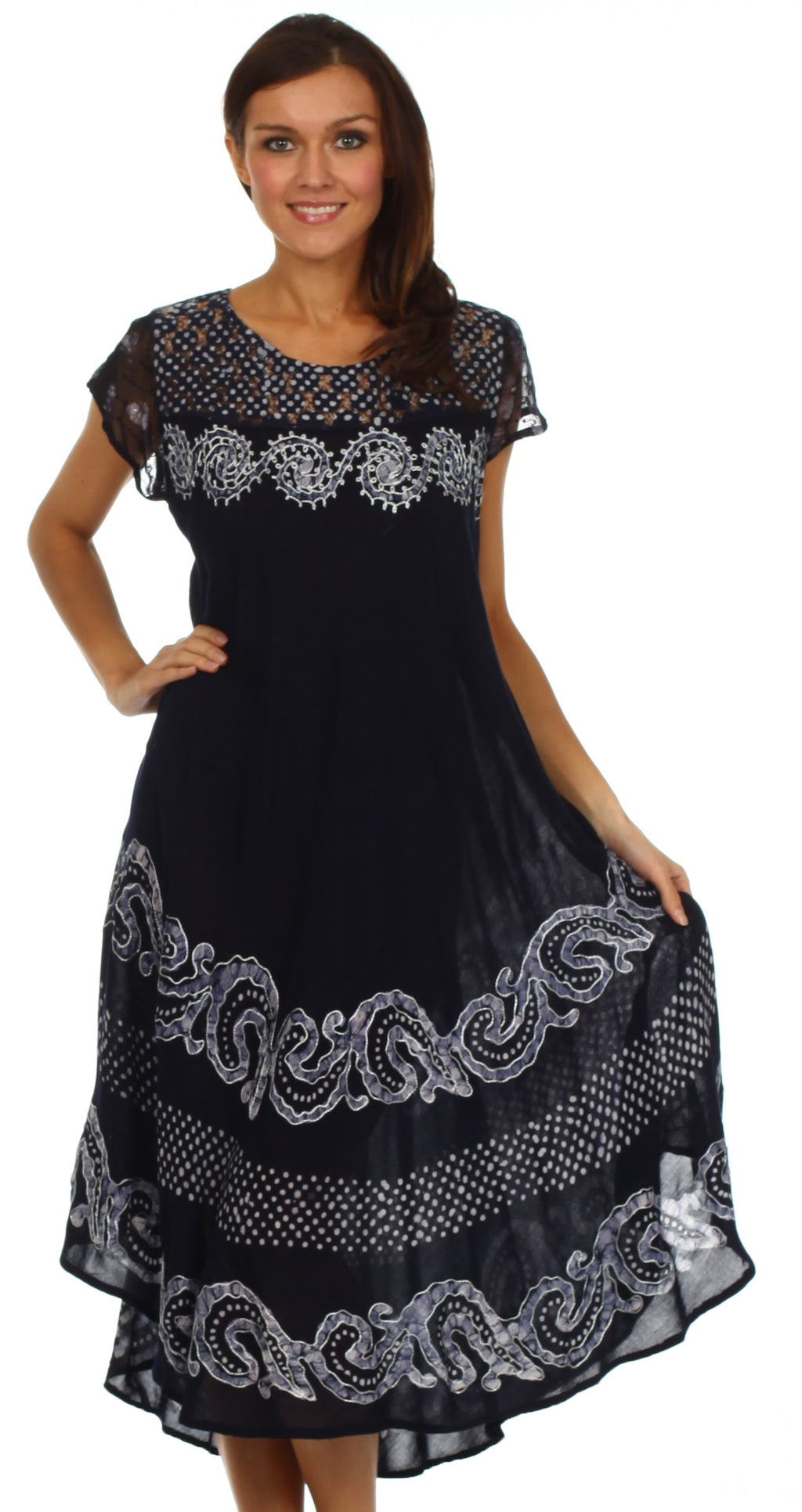 Sakkas Calista Embroidered Caftan Dress