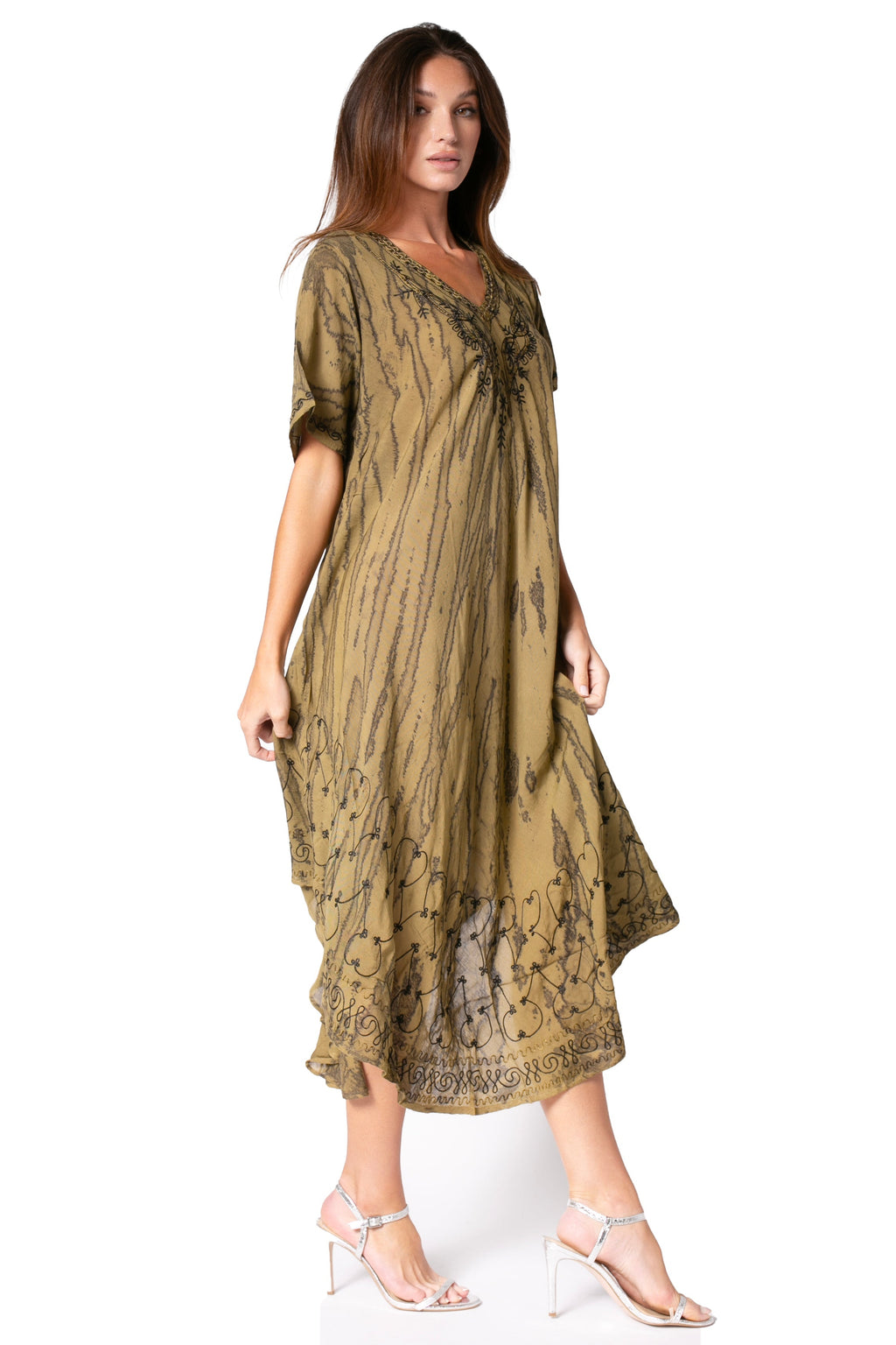 Sakkas Viveka Embroidered Caftan Dress