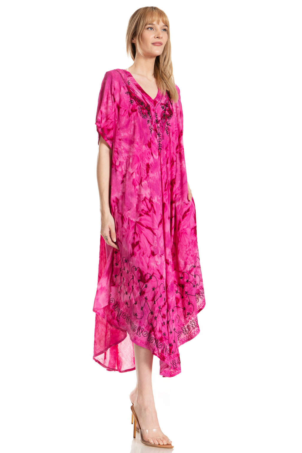 Sakkas Viveka Embroidered Caftan Dress