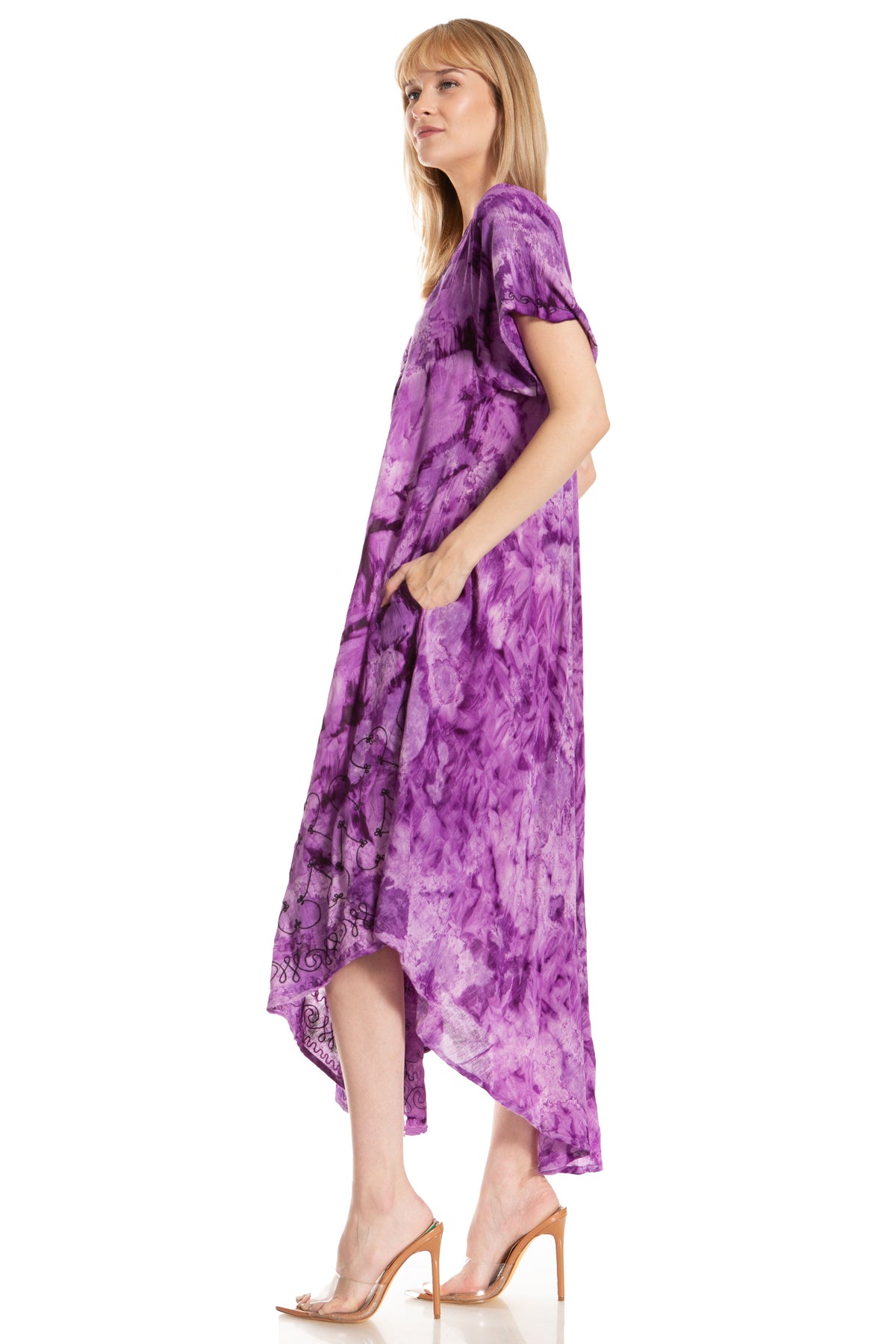 Sakkas Viveka Embroidered Caftan Dress