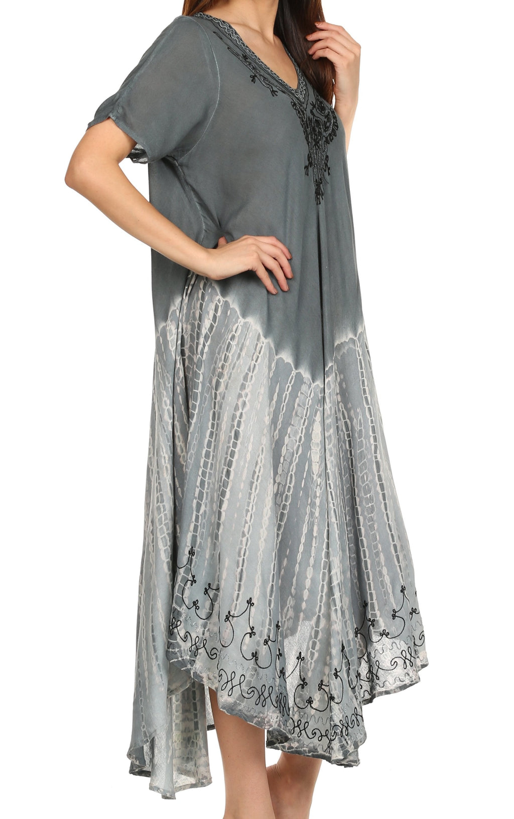 Sakkas Viveka Embroidered Caftan Dress