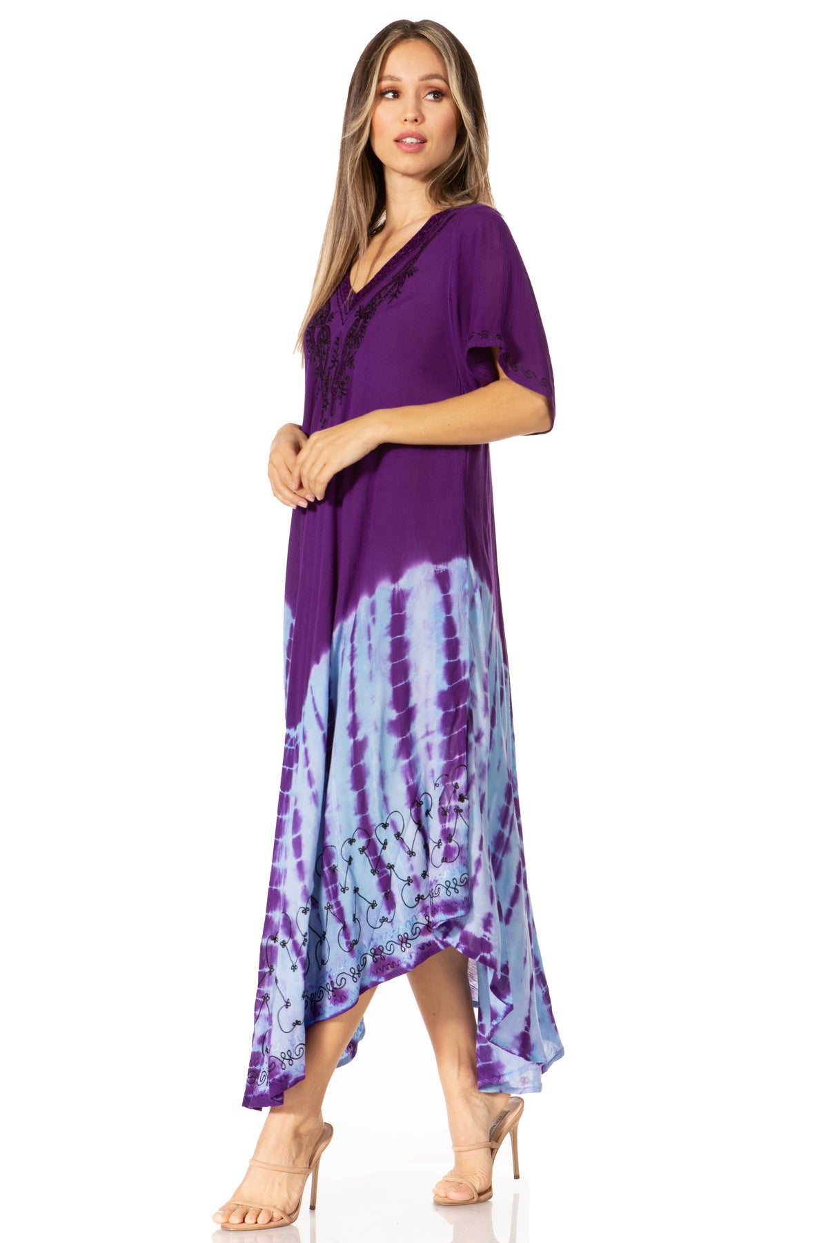 Sakkas Viveka Embroidered Caftan Dress