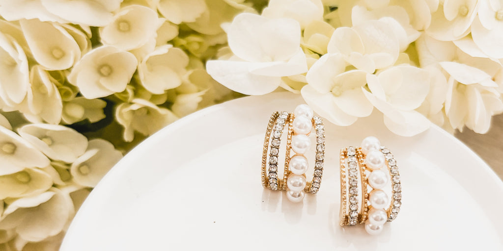 Heirloom Pearl Huggies - Gold or Silver