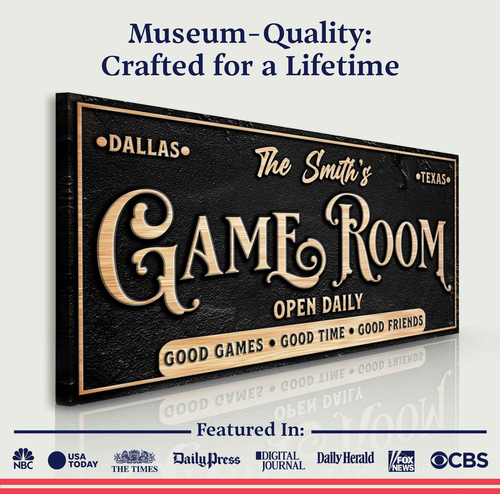Personalized Game Room Sign