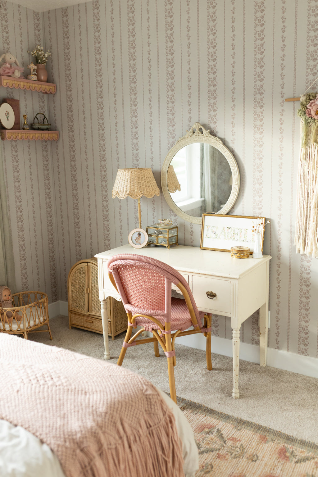Roselle Stripe Wallpaper by Safari Natalia x Taddy Mikelaites