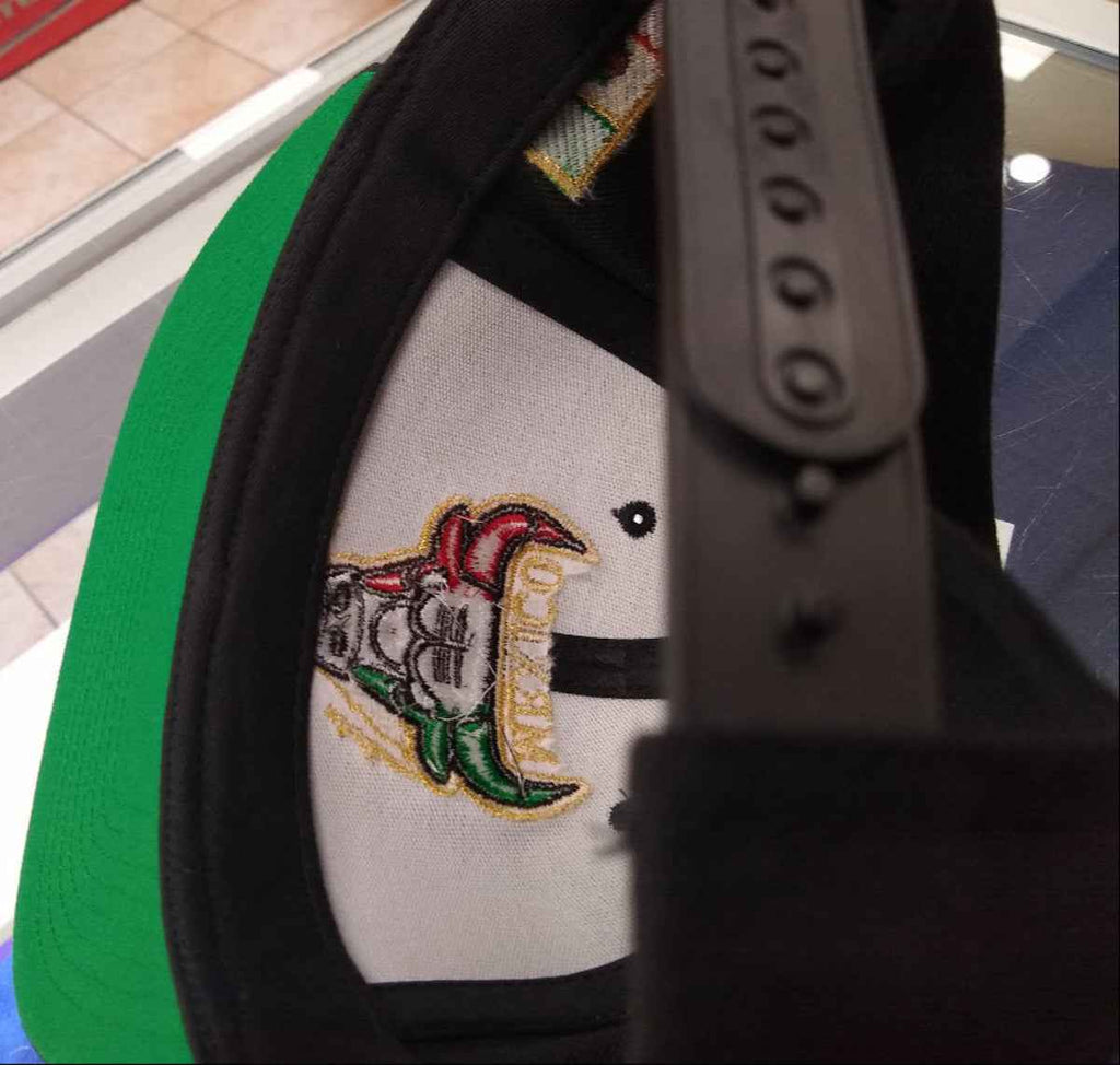 Embroidered SnapBack Mexican Bull Logo Hat