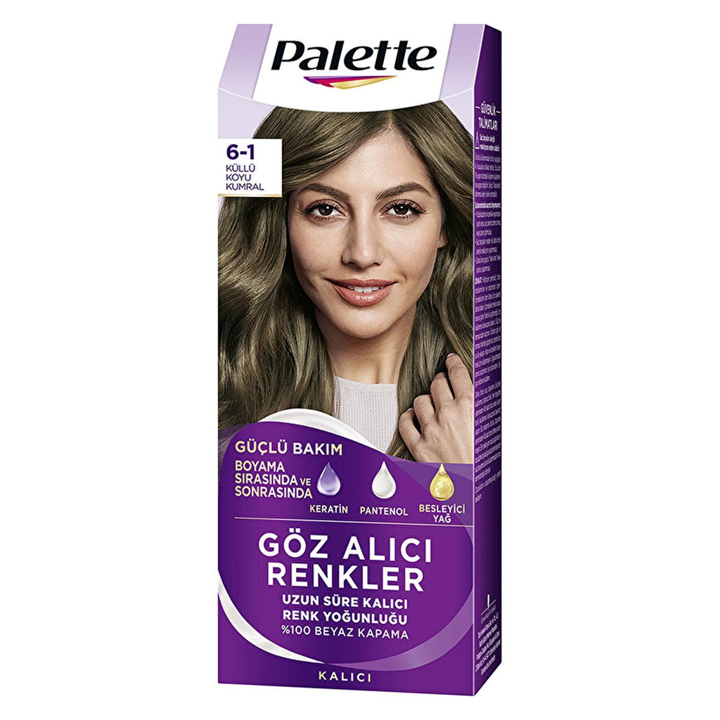 Palette Cool Ash Dark Blonde Hair Dye with Keratin & Nourishing Oils - Intense, Long-Lasting Color & Shine