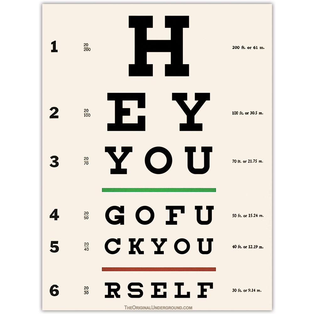 Eye Test Chart Flexible Magnet