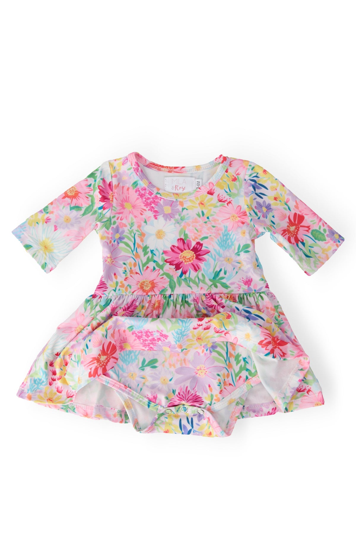 Field of Flowers 3/4 Twirl Bodysuit