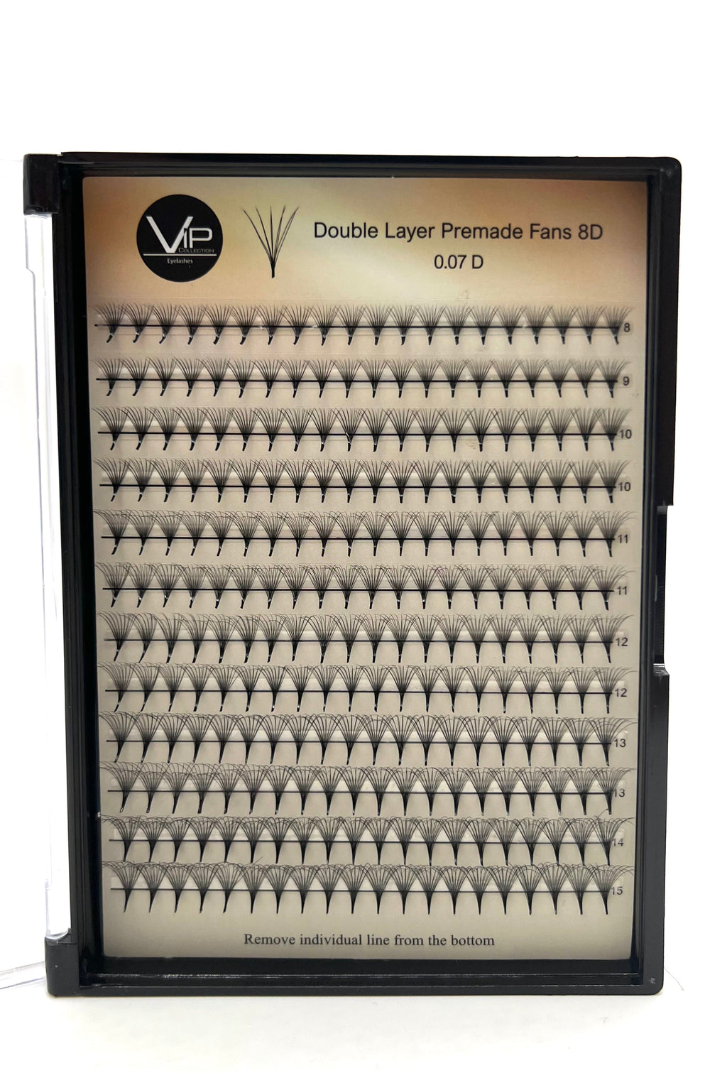 VIP Double Layer Premade Fan Lash Extensions 5D/8D Mix (8–15 mm)