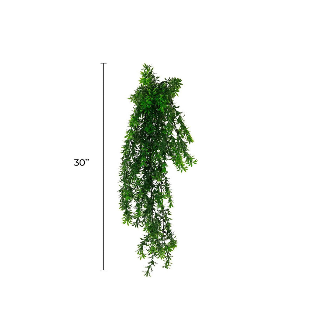 Willow Leaf Garland Artificial Hanging Bush 7.1×30in – NFPA 701 Certified – UV Resistant