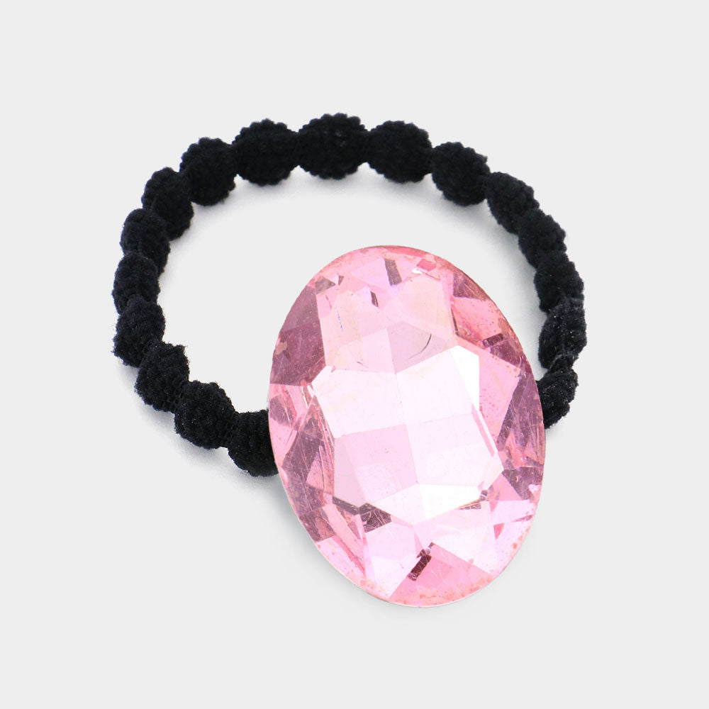 Crystal Oval Accented Stretch Hairband
